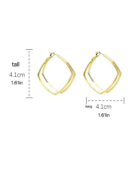 Minimalist Geometric Earrings in Gold and Silver - Zariah's