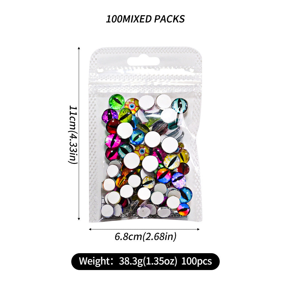 100颗恶魔之眼美甲饰品,diy美甲必备 - Zariah's