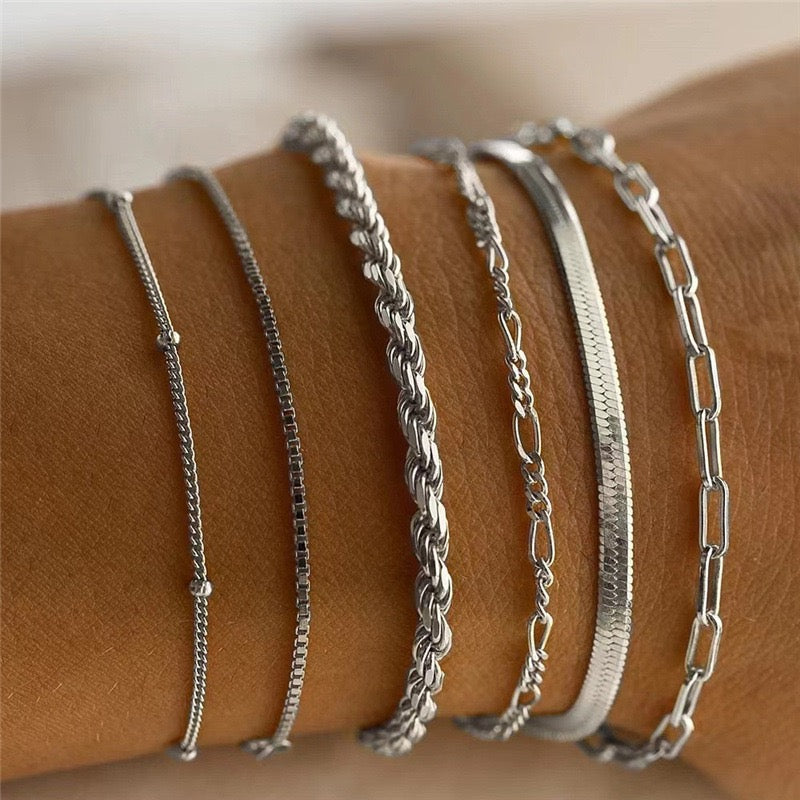Six-Piece Bohemian Minimalist Bracelet Set - Zariah's
