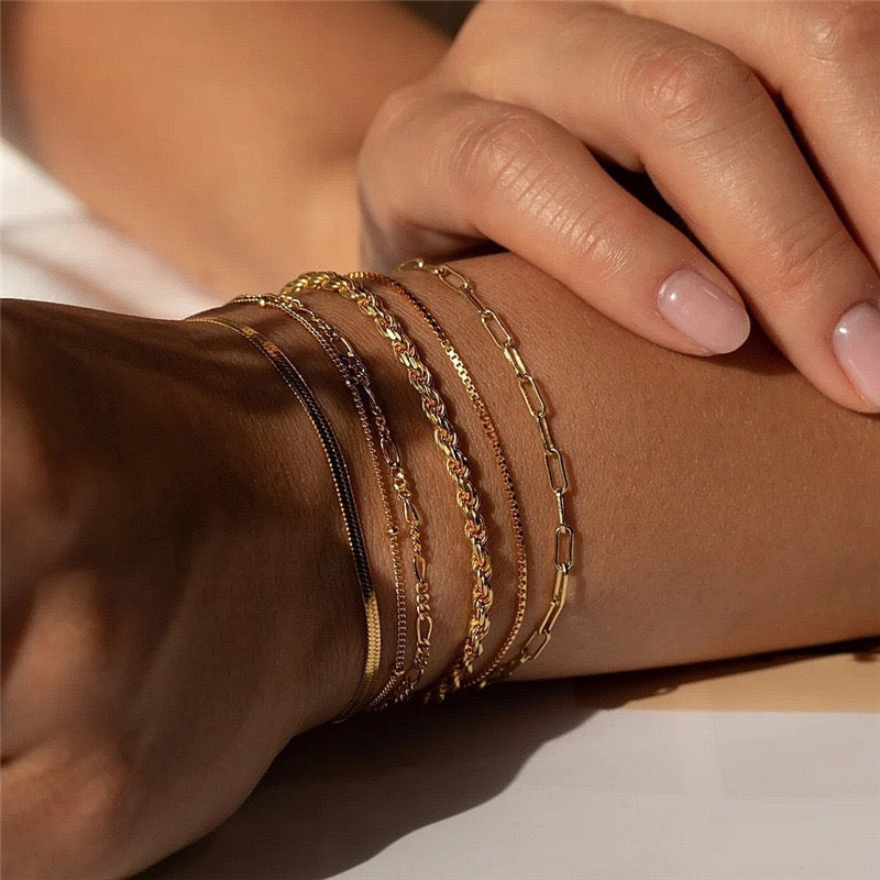 Six-Piece Bohemian Minimalist Bracelet Set - Zariah's