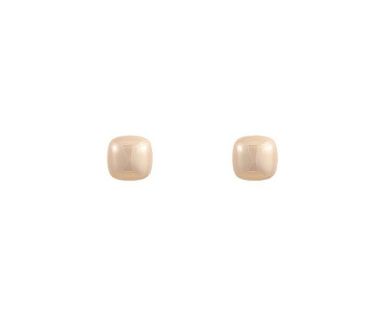Elegant Gold Stainless Steel Earrings with Square Faux Pearl – Perfect for Festive & Everyday Glamour - Zariah's