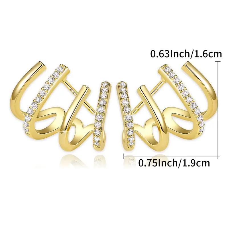 A Pair of 14K gold-plated copper claw earrings - Zariah's