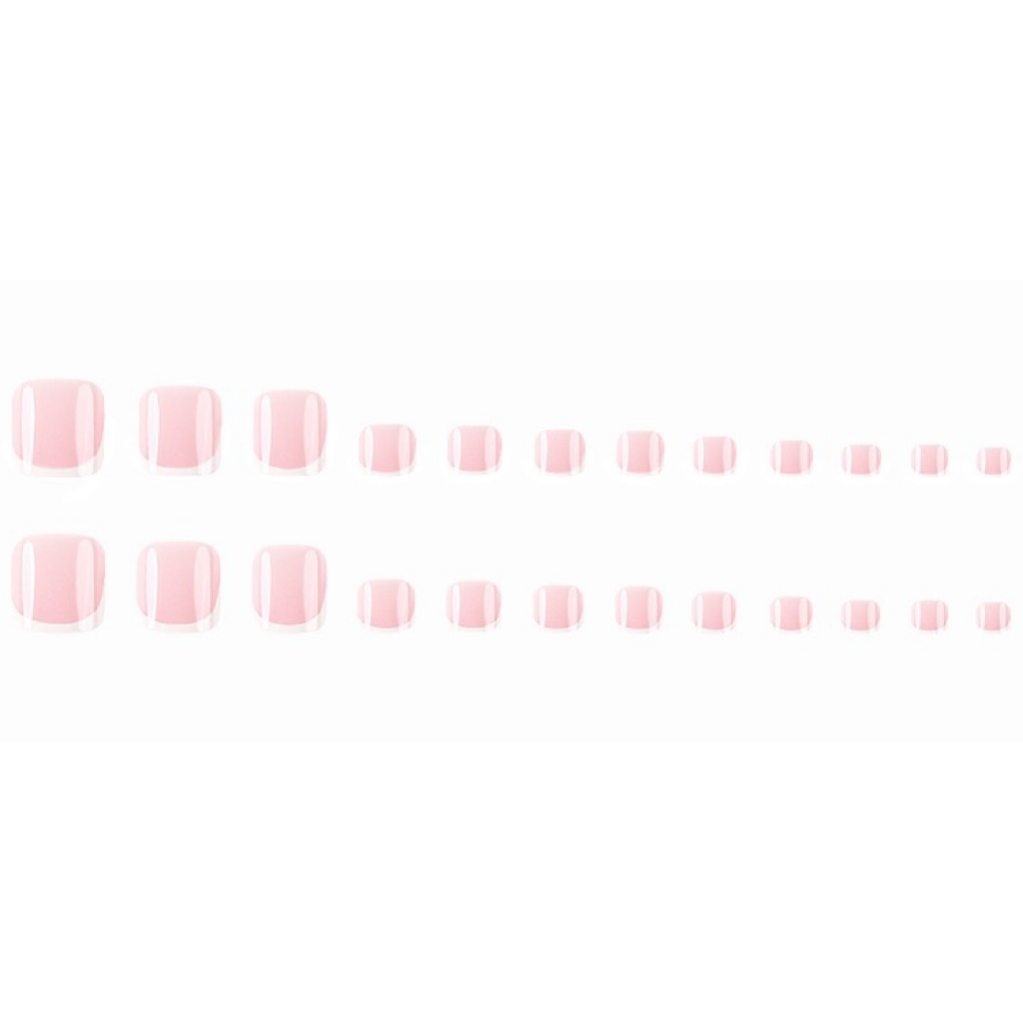 ZARIAHS's Everyday French-Tip Toe Nails