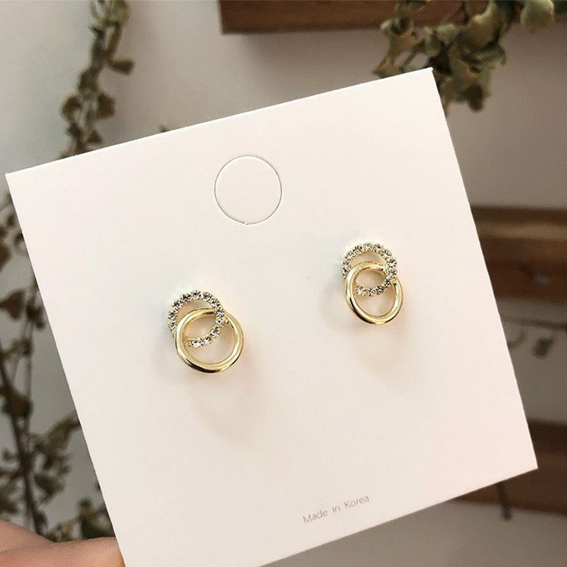 Elegant double-ring earrings - Zariah's
