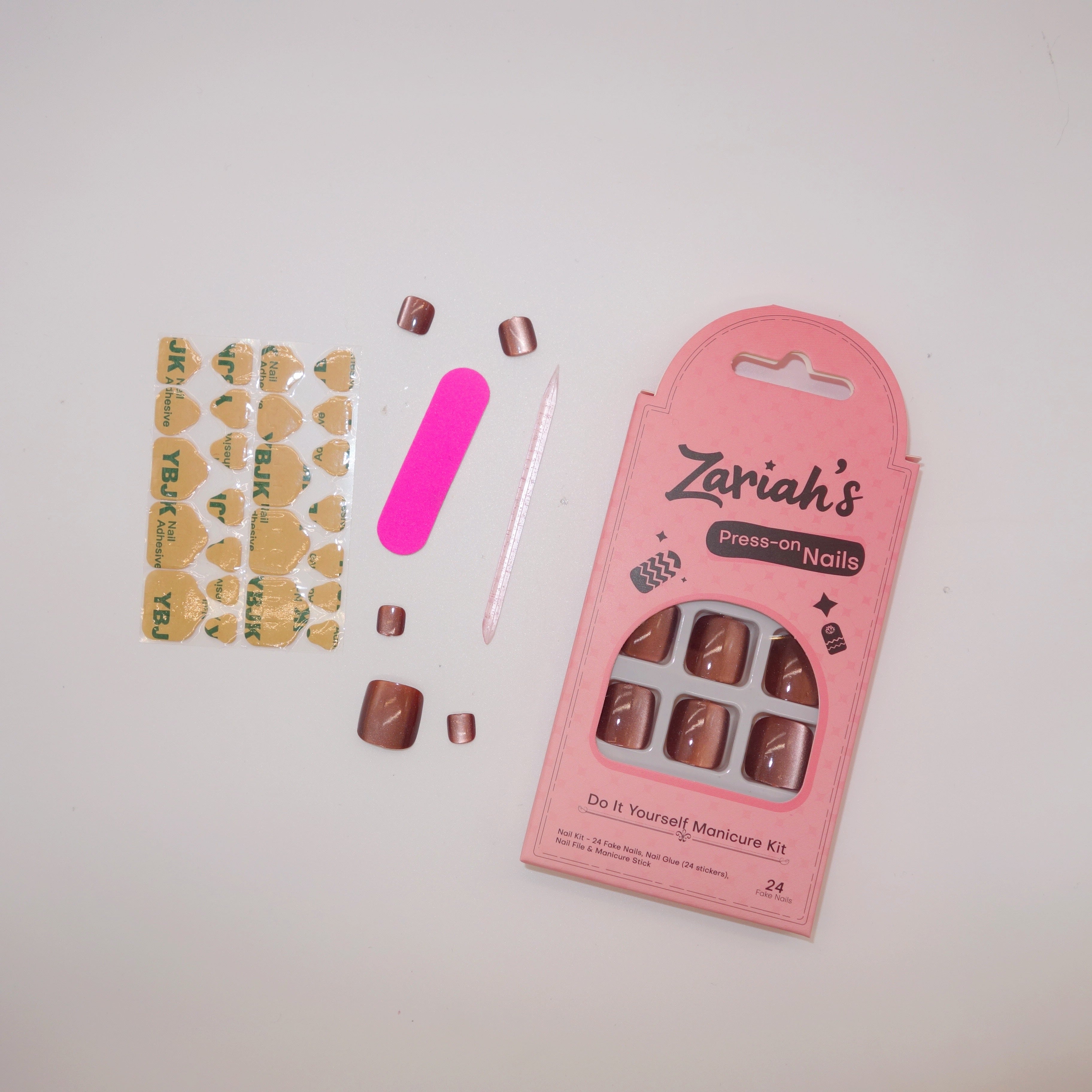 ZARIAH's CAT-EYE Elegant Mocha Toe Nails - Zariah's