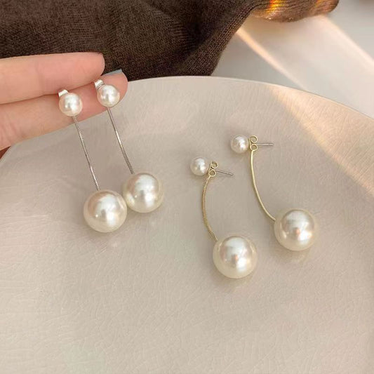 Dual-Pearl Convertible Earrings – A Minimalist & Elegant Choice - Zariah's
