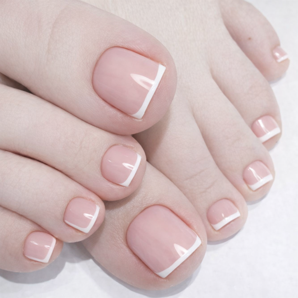 ZARIAHS's Everyday French-Tip Toe Nails